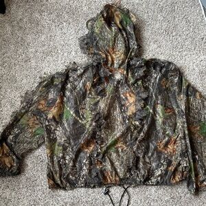 Underbrush Mossy Oak Break Up sheer Leafy Zip Front Jacket Ghillie size 2X-3X
